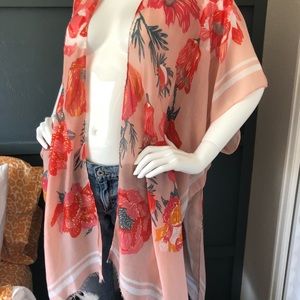Woven Heart Kimono NWT - OS